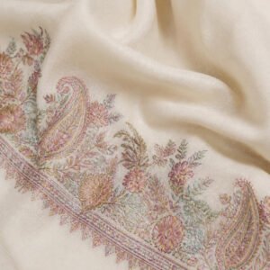 Sozni hand-embroidered pashmina shawl