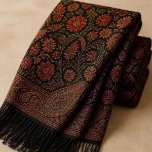 Black Jamawar Kani Shawl