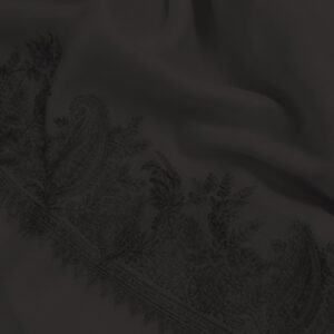 Black Sozni Embroidered Shawl