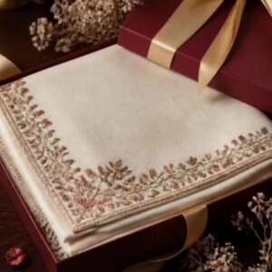 Gift-Boxed Ivory Pashmina Shawl