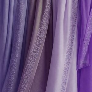 Lavender Embroidered Stole