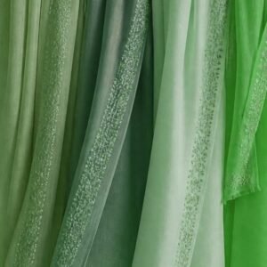 Leaf Green Embroidered Stole