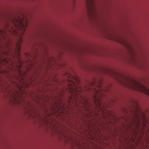 Maroon Sozni Embroidered Shawl