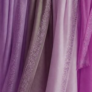 Orchid Pink Embroidered Stole
