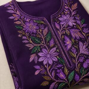 Purple Aari Work Suit