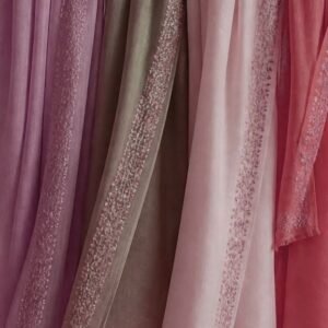Rose Red Embroidered Stole