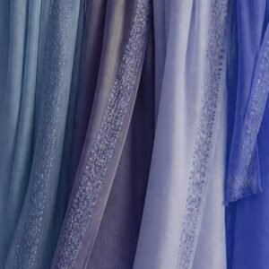 Sky Blue Embroidered Stole