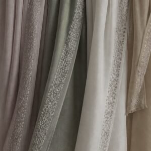 Stone Grey Embroidered Stole