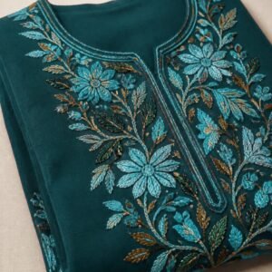 Teal Aari Work Suit